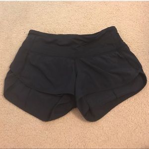 Black lululemon speed short